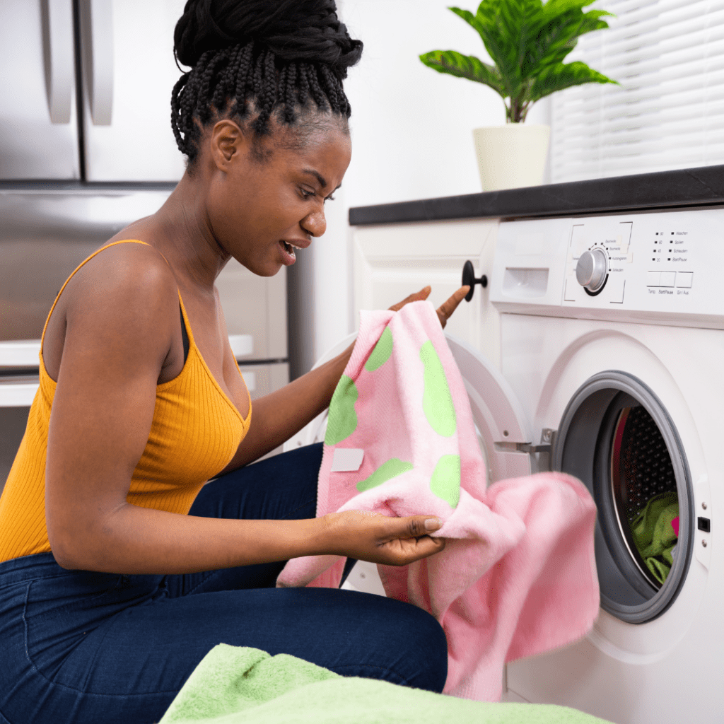 A woman washing cloth