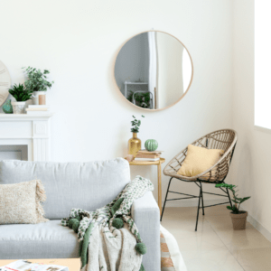 Room with a mirror